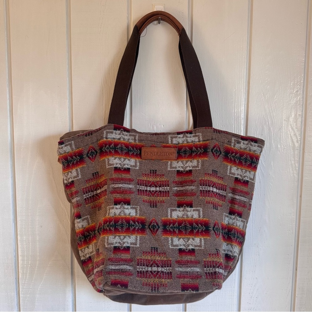 Pendleton Wool Aztec Print Tote Bag